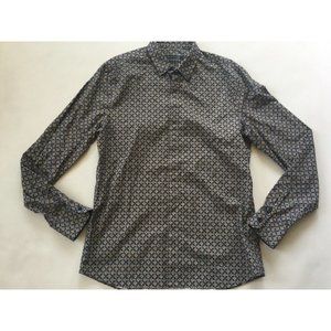 Guess By Marciano Regular Fit Shirt Floral Long Sleeve Hidden Buttons Size M